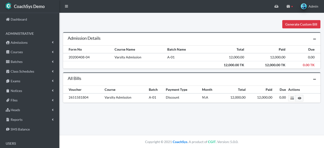 billdetails